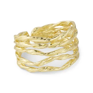 Pure By Nat Willow Bred Ring – 24K Guldbelagt